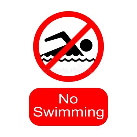 No Swimming Sign Clipart