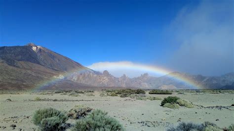 Rainbow At Taide Volcano Free Stock Photo - Public Domain Pictures