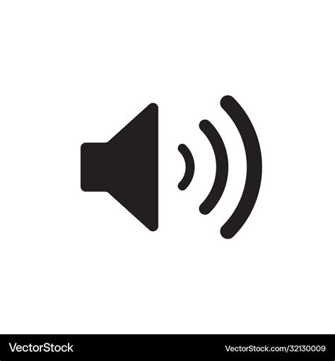 Sound icon speaker pictograph loud icon flat Vector Image