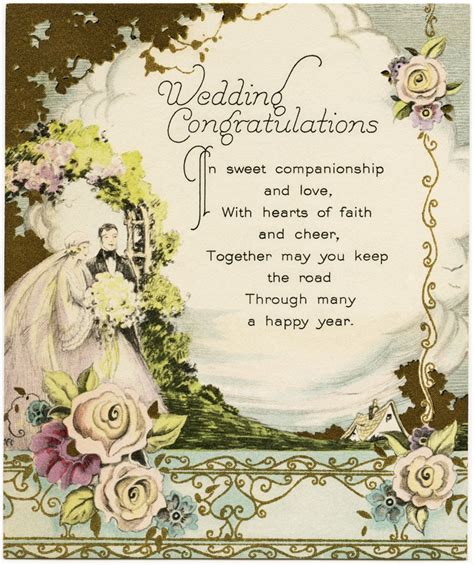 Wedding Congratulations Card Template