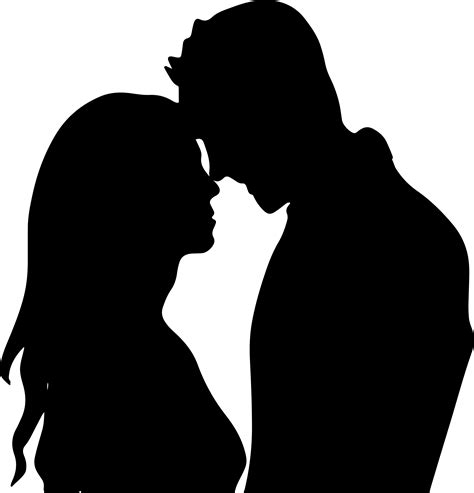 Clipart - Romantic Couple Silhouette