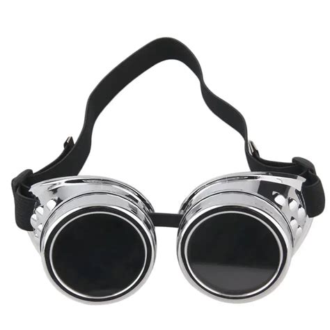 Motorcycle Driver goggles Vintage Style Steampunk Goggles Welding Punk Glasses Cosplay Black Red ...