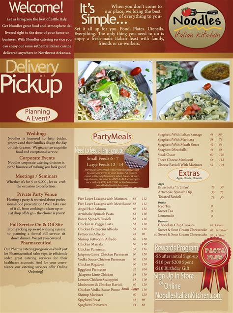 Panera Bread Printable Catering Menu With Prices