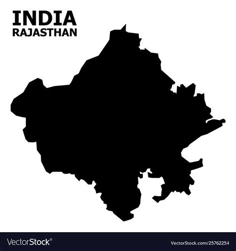 Flat map rajasthan state with caption Royalty Free Vector