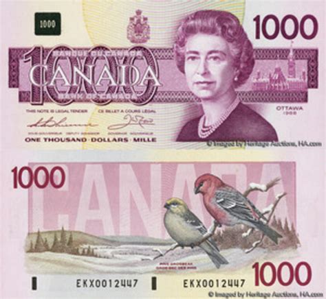 New Canadian 1000 Dollar Bill