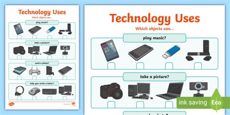 Technology Uses Worksheet (Teacher-Made)