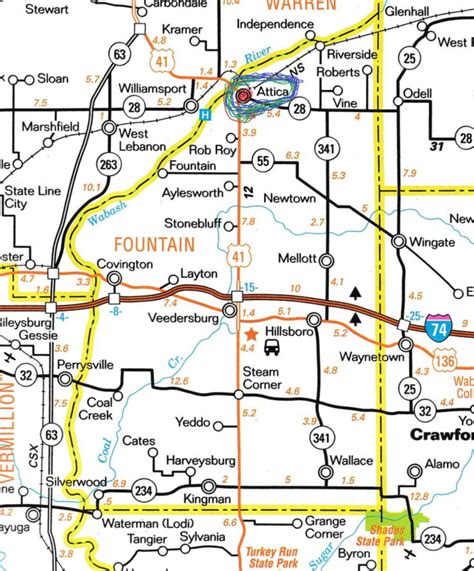 Current Fountain County Map - Fountain County INGenWeb Project