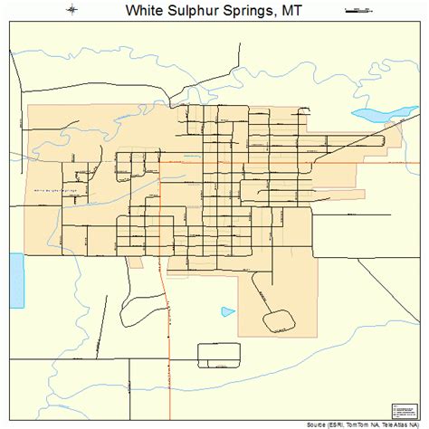 White Sulphur Springs Montana Street Map 3080050