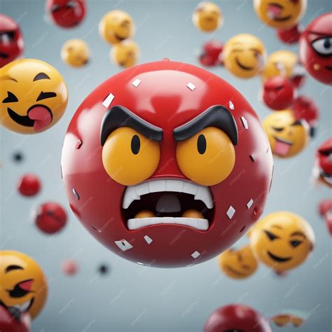 Premium AI Image | 3D angry mad emoji sign wallpaper