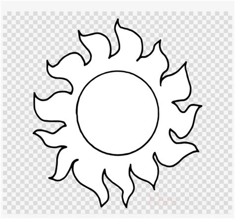 Clip Art Sun Black And White