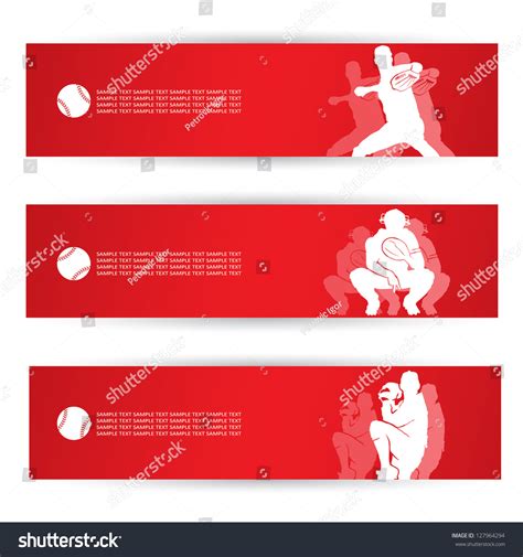 Baseball Banners Vector Illustration Stock Vector (Royalty Free) 127964294 | Shutterstock