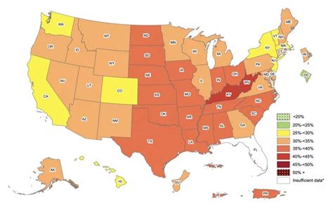 CDC releases map showing obesity levels across US states | The Independent