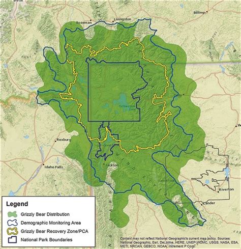 Grizzly Bears In Idaho Map - Little Pigeon River Map