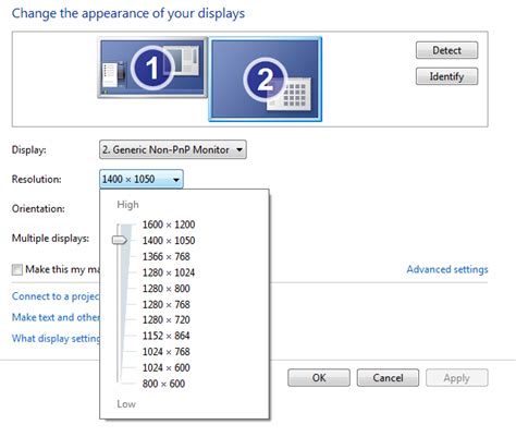 Setting Screen Resolution for Extended Display on Windows 8 - Super User