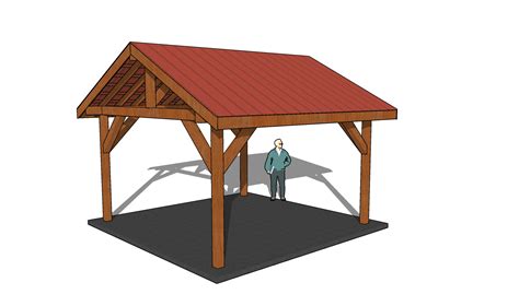 14×14 Pavilion Plans HTS | HowToSpecialist - How to Build, Step by Step DIY Plans