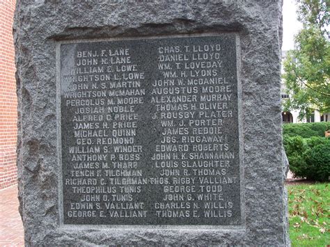 Photo: Names of Confederate Soldiers