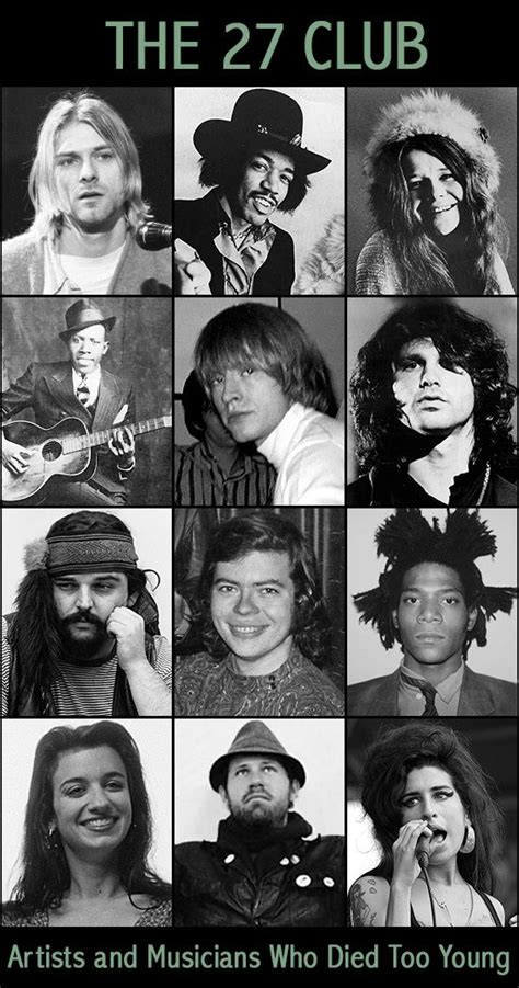 The 27 Club – A Tragic Tour Of Famous People That Died Too Young | Famous people that died, Rock ...