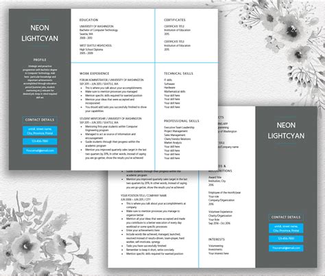 Landscape Resume Template