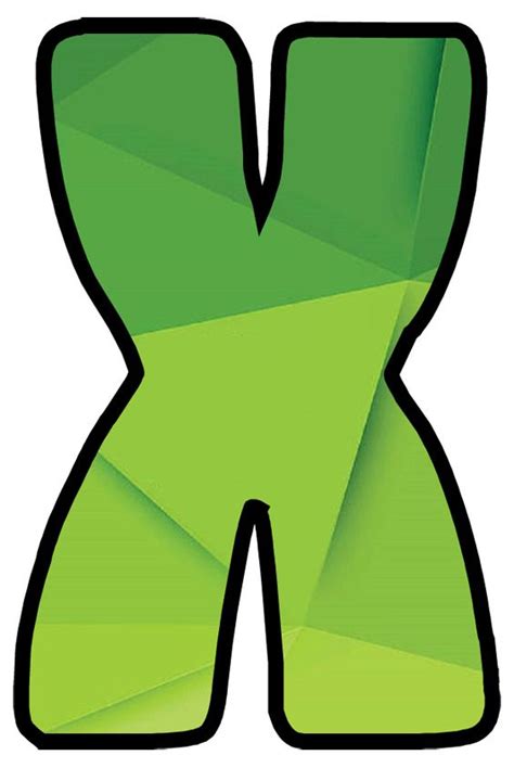 Buchstabe - Letter X | Verde, Alfabeto