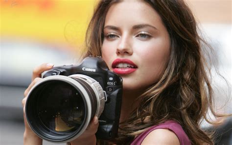 Online crop | black Canon EOS-1 D camera, Adriana Lima, camera, Canon, photography HD wallpaper ...