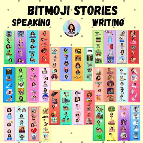 Bitmoji stories: speaking + writing