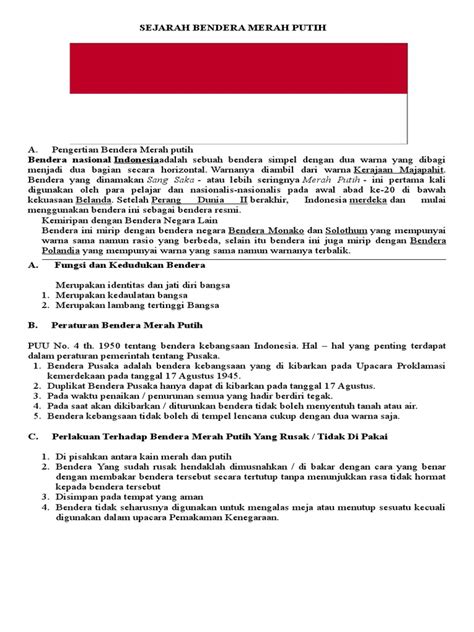 Sejarah Bendera Merah Putih | PDF