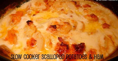 Joyously Domestic: Slow Cooker Scalloped Potatoes and Ham