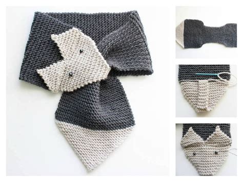 Adjustable Fox Scarf Free Knitting Pattern | Fox scarf, Knitting patterns, Scarf crochet pattern ...