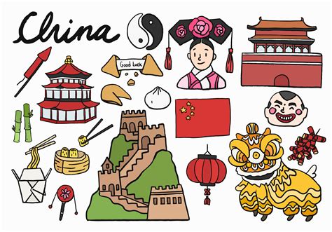 Set of Chinese icons and landmarks - Download Free Vectors, Clipart Graphics & Vector Art