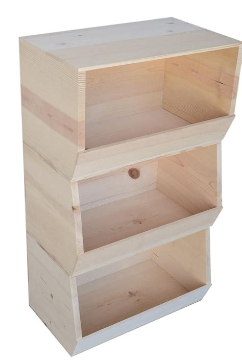 Stackable Wood Storage Bins • Cabinet Ideas