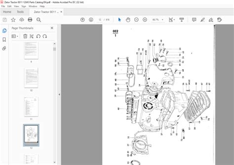 Zetor Tractor 8011 12045 Parts Catalog Manual - PDF DOWNLOAD ...