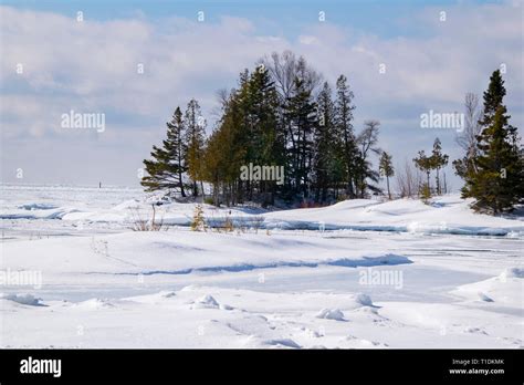 Ice on Georgian Bay, Lake Huron Stock Photo - Alamy