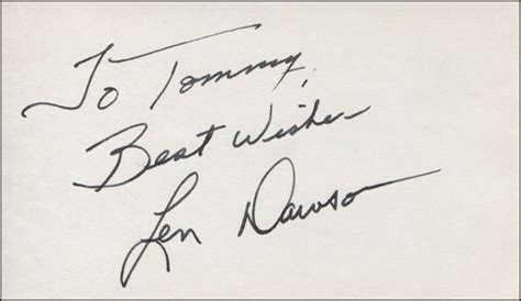 Len Dawson - Autograph Note Signed | HistoryForSale Item 324937