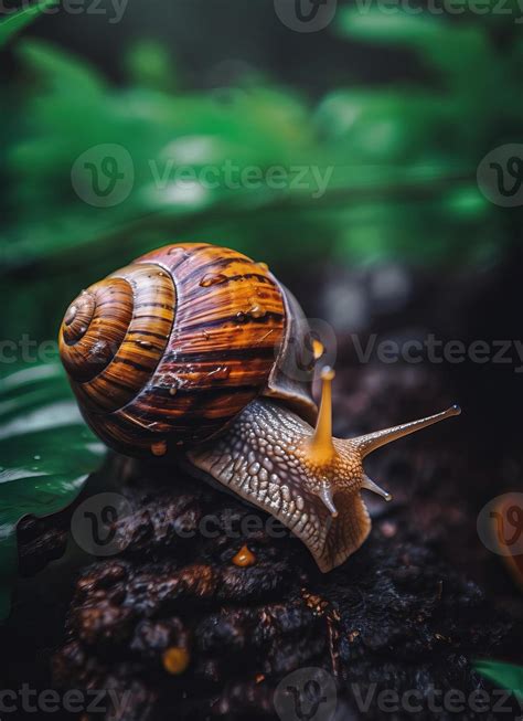 stunning breathtaking vibrant snail in their own habitat 22422081 Stock ...