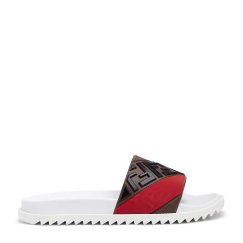 Fendi FF slides for Men - White in UAE | Level Shoes