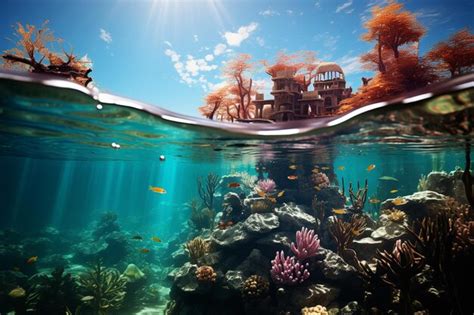 Premium AI Image | Underwater maldives