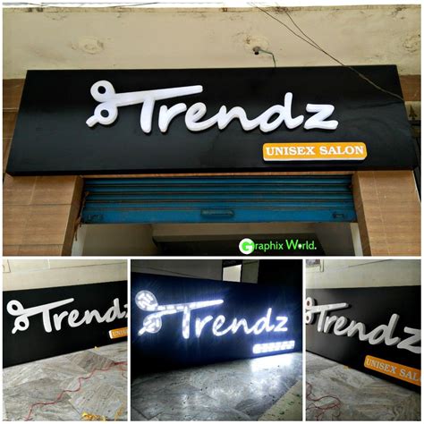 #led #board #design #trendz #unisex #salon #ledwaale | Led signage, Led board, Salon design