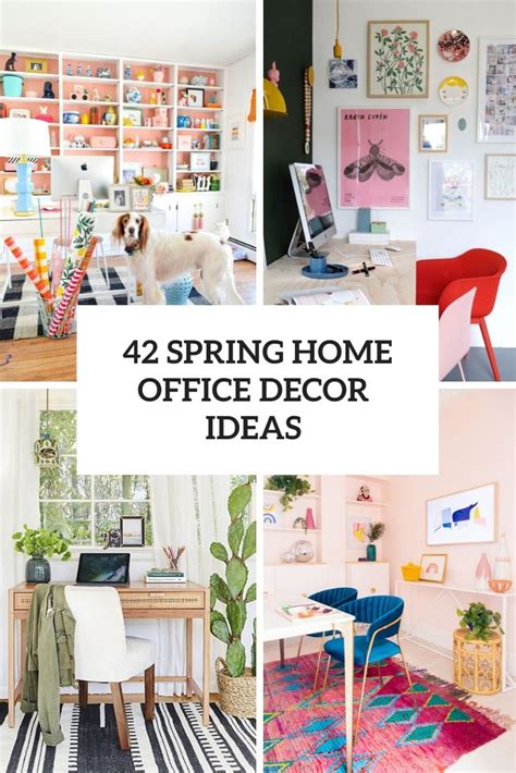 42 Home Office Décor Ideas To Bring Spring To Your Workspace - DigsDigs