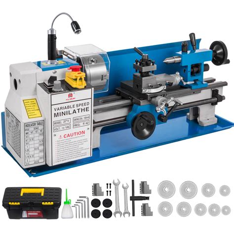 VEVOR Metal Lathe 7x14inch Precision Bench Top Mini Metal Lathe 550W ...