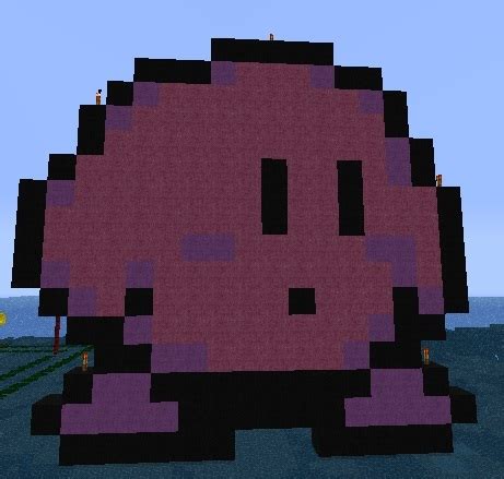 Kirby Pixel Art Minecraft Map