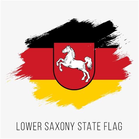 Premium Vector | Germany state lower saxony vector flag design template ...