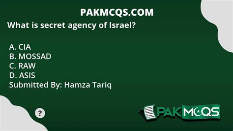 What is secret agency of Israel? - PakMcqs