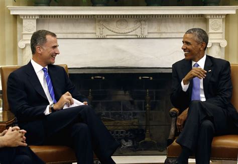 KING FELIPE OF SPAIN MEETS PRESIDENT OF UNITED STATES BARACK OBAMA