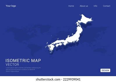 Japan Map White On Dark Blue Stock Vector (Royalty Free) 2229939041 | Shutterstock