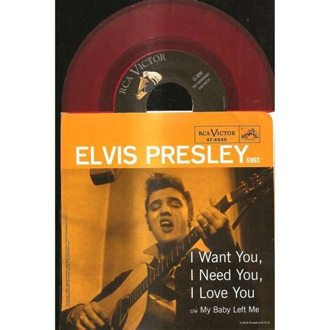 I want you i need you i love you by Elvis Presley, SP with rockinronnie - Ref:115835025