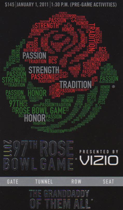 Dad’s Christmas Gift: Rose Bowl Tickets – Wisconsin .vs. TCU | Dr ...