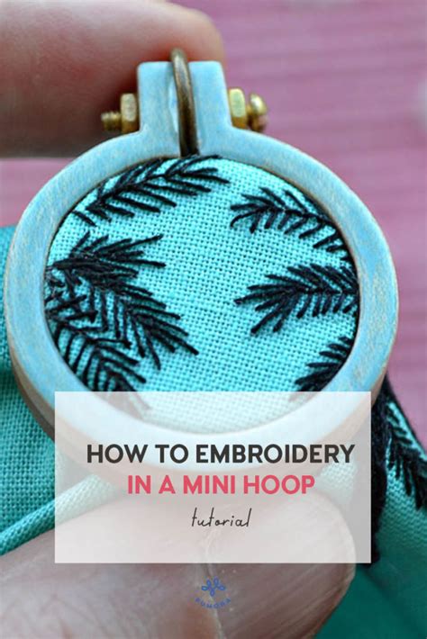 How to finish embroidery in a mini hoop