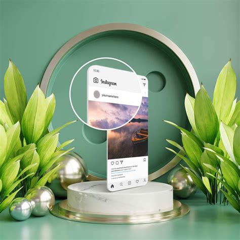 Free Instagram Post Mockup 3D PSD...