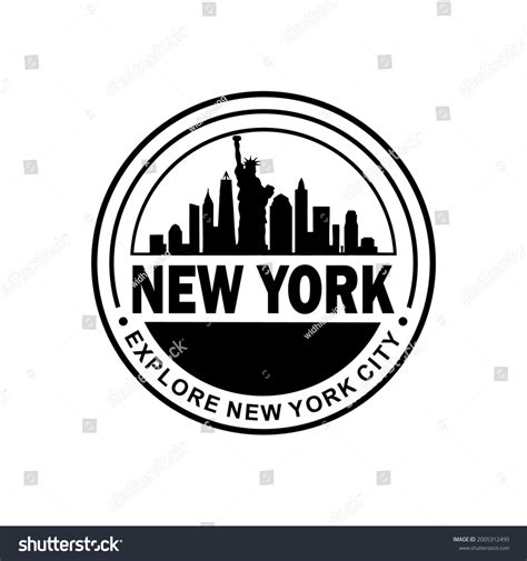 New York Skyline Logo Design Inspiration Stock Vector (Royalty Free ...