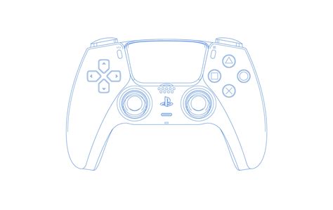 PS5-Controller Vector Drawing by _//_//\/\_//_//\/\ on @creativemarket ...